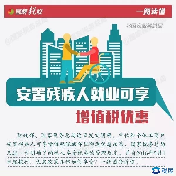 安置残疾人就业可享增值税优惠